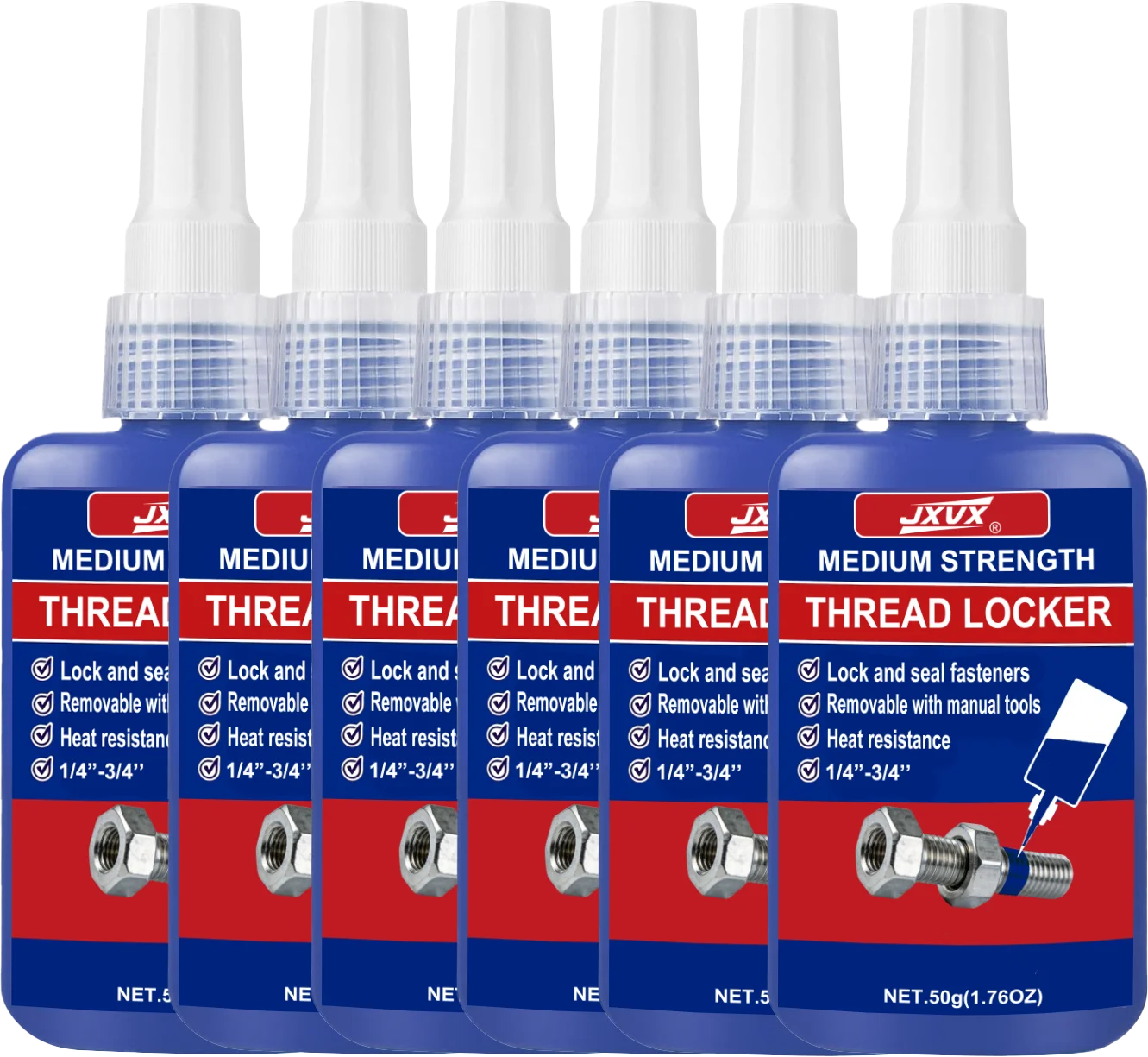 New 50ml Screw Glue, Fast Curing Threading Agent, Anaerobic Adhesive, Corrosion Resistant, Anti-Peeling, Medium Strength Blue Th