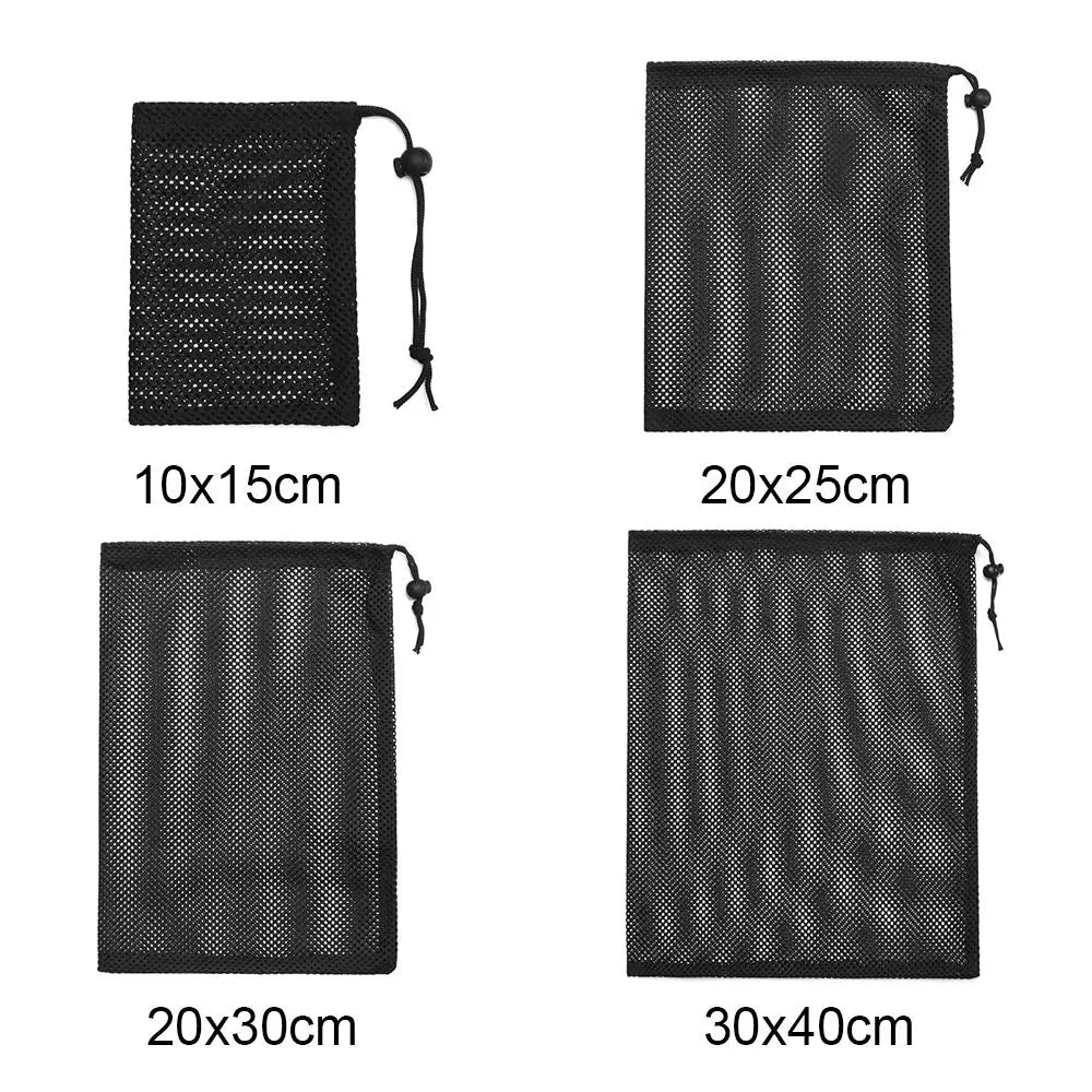 Travel Nylon Multi Purpose Stuff Sack Storage Bag Laundry Bag Mesh Drawstring Bag