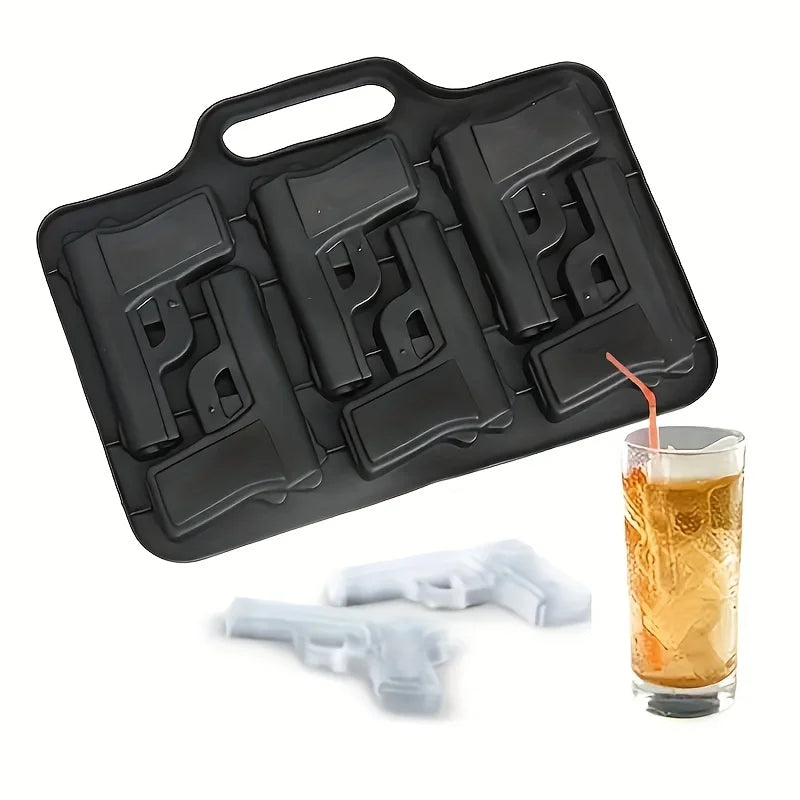Creative Ice Cube Tray Mold Ice Cream Maker 3D Gun Shape Ice Cube Mould Cold Drink DIY Bar Whiskey Wine Ice Maker Accessories