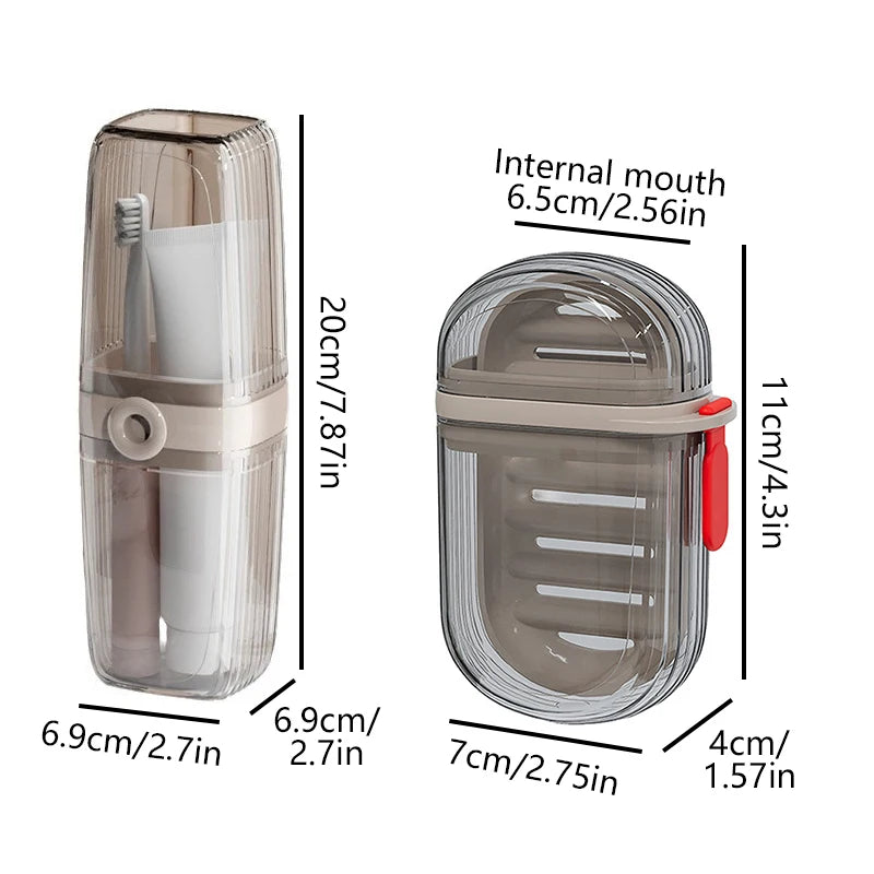 1 Set Portable Plastic Soap Case Toothbrush Storage Box For Travel Container Dish Tray Toiletry Set Travel Supplies