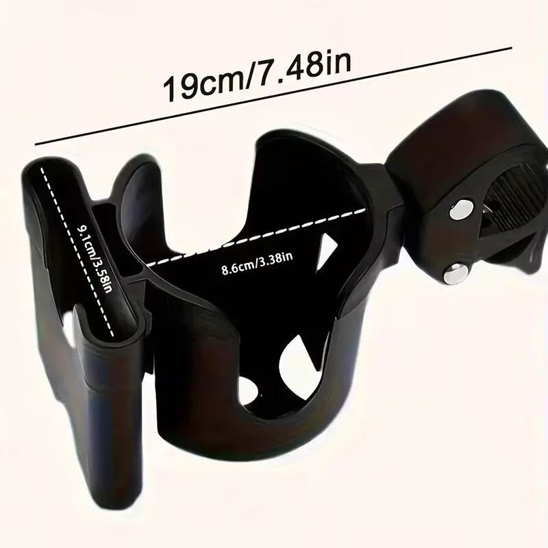 1/2PCS 2-in-1 Universal Stroller Water Cup Holder With Phone Holder, Universal Bottle Holder For Wheelchair stroller Accessories