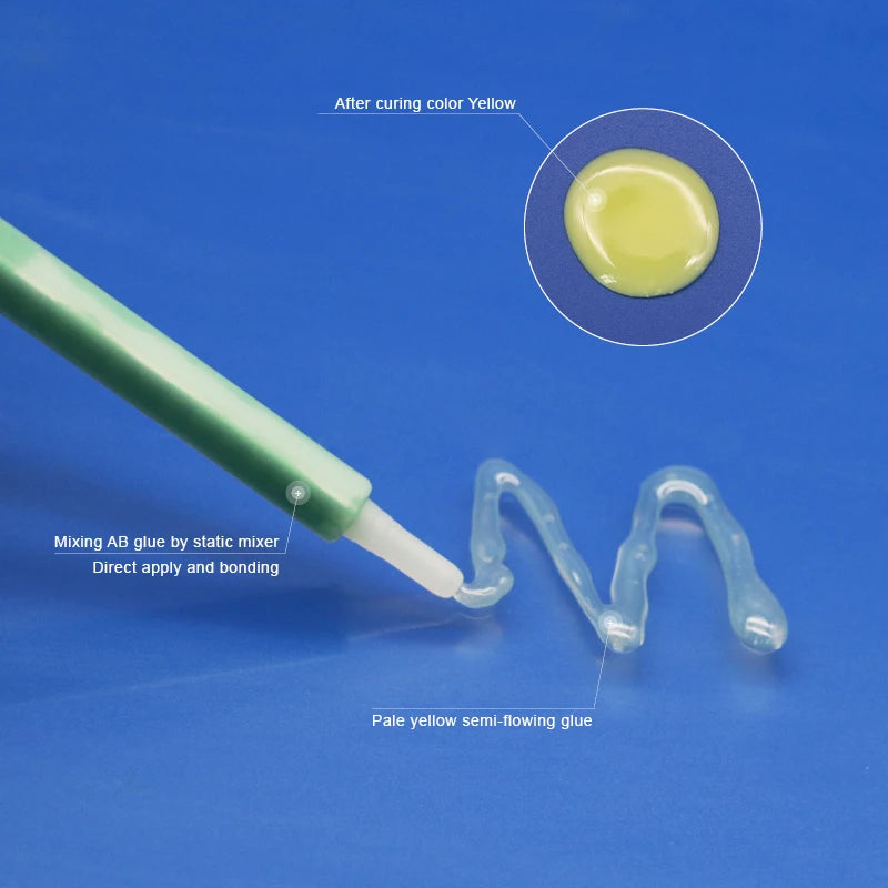2014 AB Glue Amber Fast Cured Bond Metal Plastic Jewelry 25g Syringe Liquid Healant Light Yellow 5 Minute Rapid Epoxy Adhesives