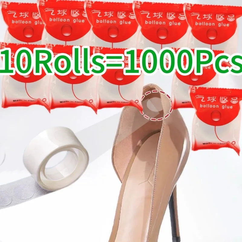 100/500/1000/2000PCS Self Adhesive Heel Anti Drop Sticker Ballon Dot Birthday Wedding Party Balloons Glue Sticker Balloons Stand