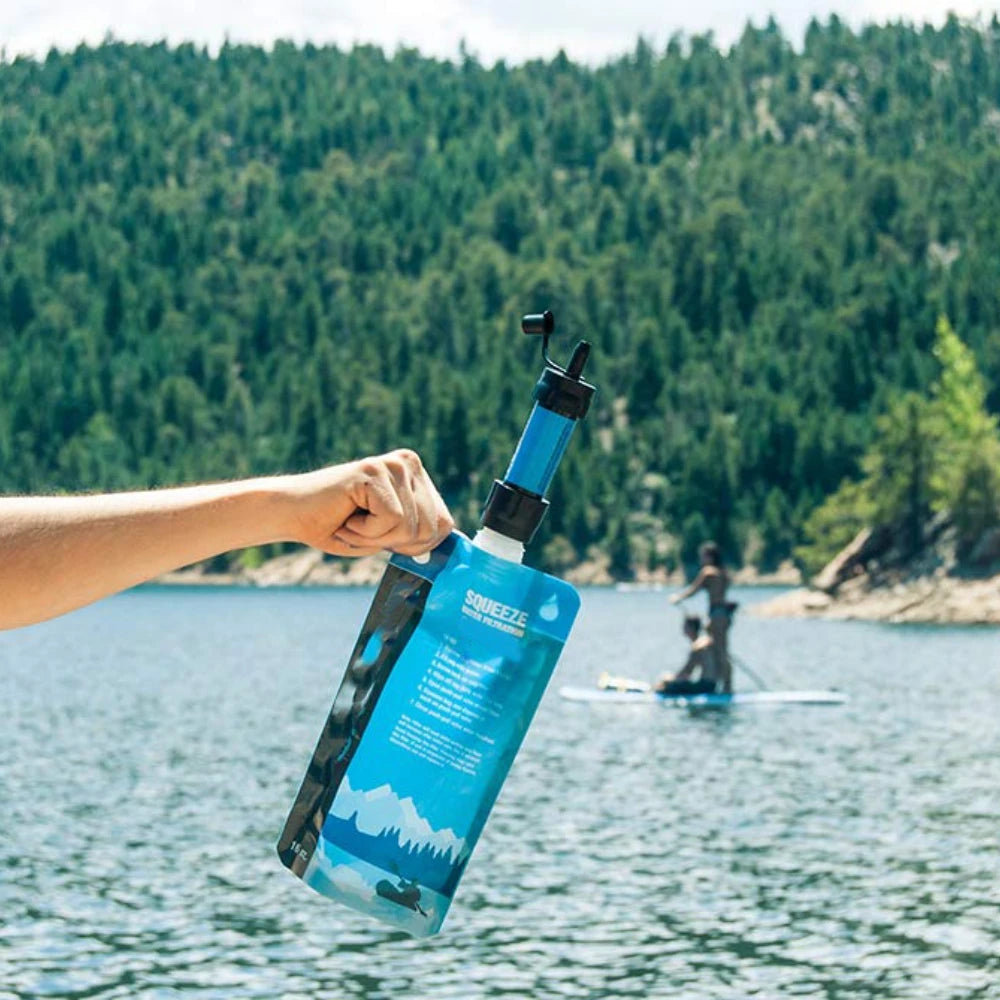 Outdoor Water Filter Straw Water Filtration System Emergency Water Drinking Purifier Sucker Travel Camping Hiking Survival Tools