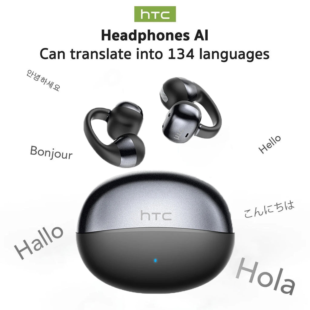 Auriculares Traductor DeIdioma 2026 AI Real-Time Translator Comfortable Sport Earbuds HTC NE56 Surround Sound for Work Travel