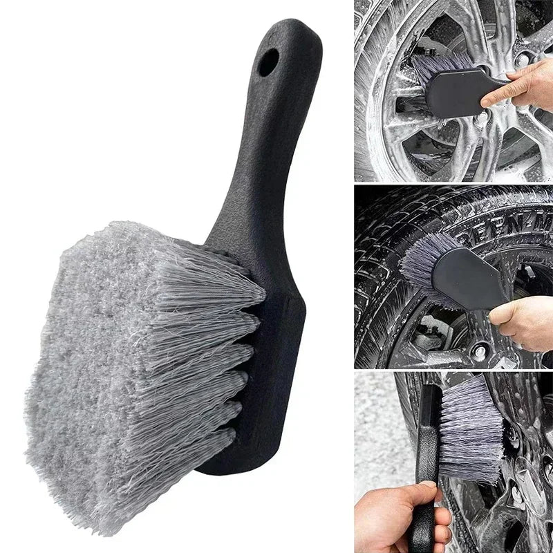 1PCS Car Tire Wheel Rim Cleaning Brush Detailing Brushes Wash Towel Kit Universal Wheel Tire Cleaning Accessories