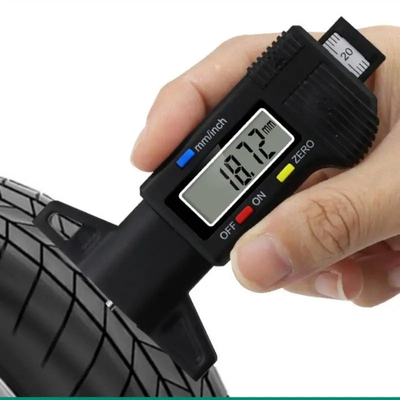 1Pcs Digital Tire Tread Depth Gauge High Accuracy LCD Inch MM Dual Unit For Car Maintenance