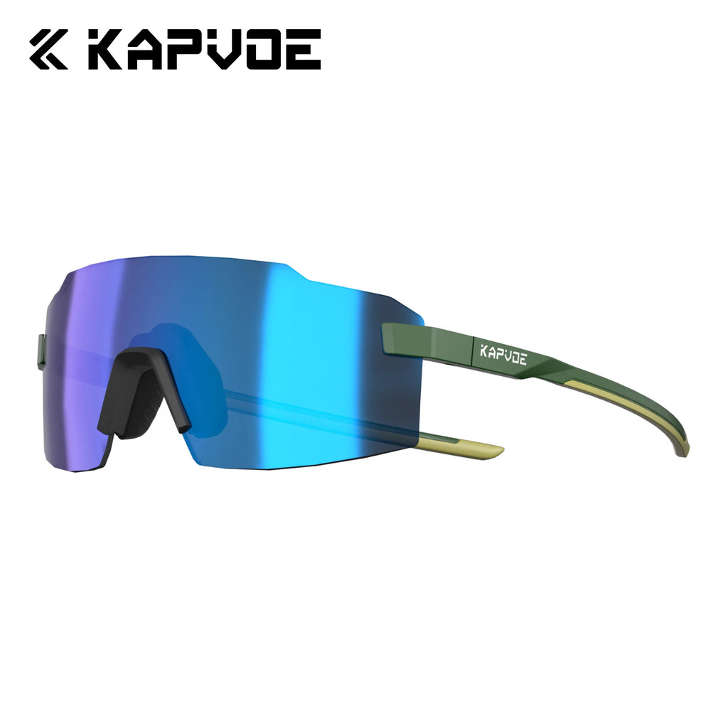 Kapvoe Light-Weight Runnning Sunglasses Cycling Glasses for Men Wide Vision Adjustable Nose Pad Women UV400 Hiking Eyewear