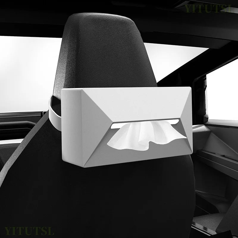 For Tesla Model 3/Y/ Highland Car Tissue BoxNEW Model 3/Cybertruck Cyber Pickup Silicone Pumping Paper Box