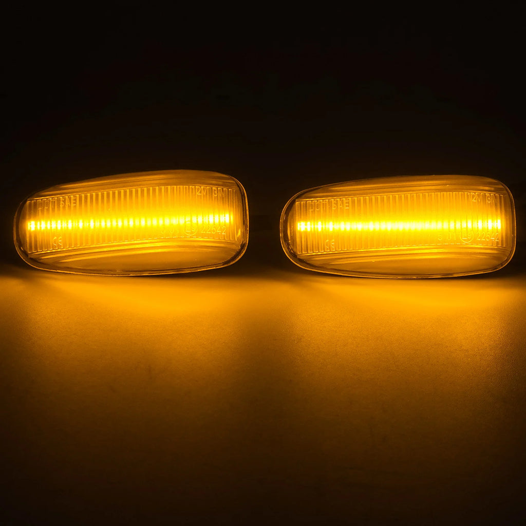 Clear Lens Side Marker Indicator Repeater LED Light Amber For Mercedes Benz C208 A208 W210 S210 R170 W638 W414 Sprinter 903 904