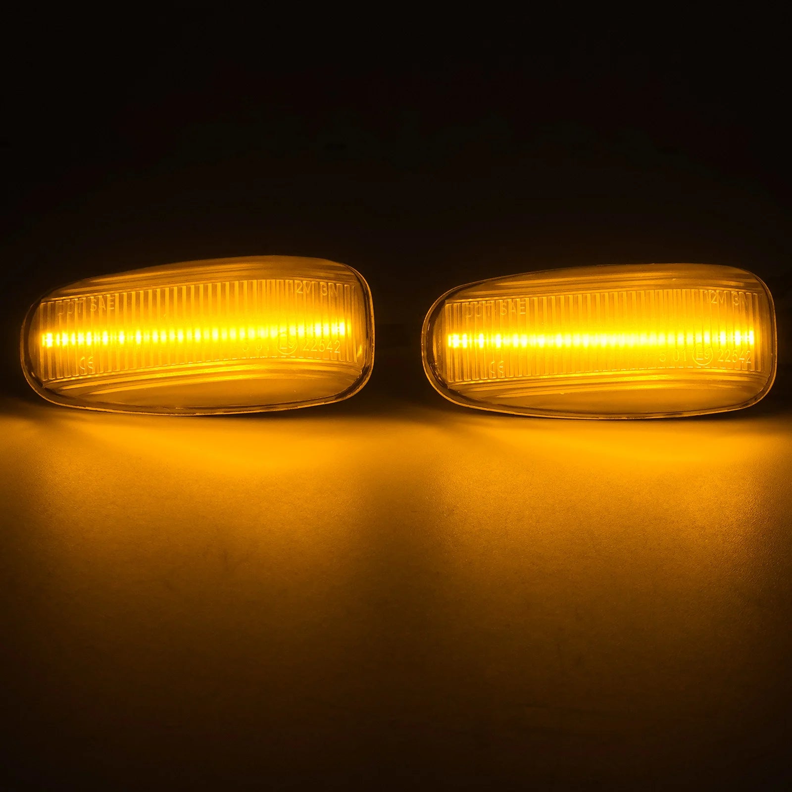 Clear Lens Side Marker Indicator Repeater LED Light Amber For Mercedes Benz C208 A208 W210 S210 R170 W638 W414 Sprinter 903 904