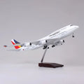 1:150 Scale 47cm Diecast Airplane Toy Philippine Airways B747 Plane Resin Model Kit With Lights & Base Aviation Collectible Gift