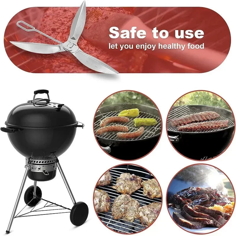 18-1/2-Inch One-Touch Cleaning System Kit For Weber Grill Parts, Parts Accessories 7444 For Weber Grill Easy To Install