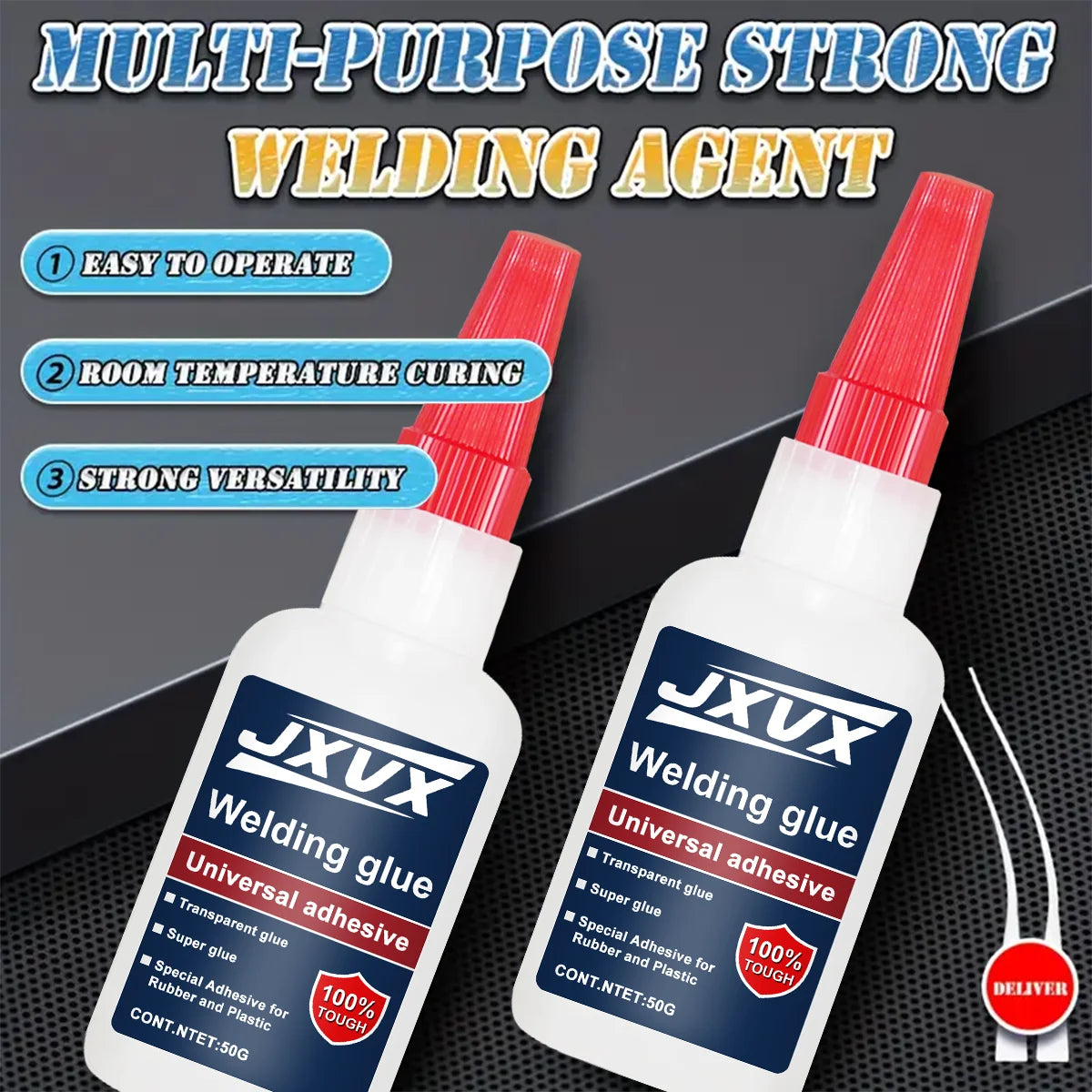High-strength welding Transparent universal super glue that leaves no marks Glue, ultra-fast drying adhesive, multi-purpose repair adhesive, super strong glue, instant strong glue, 50 g