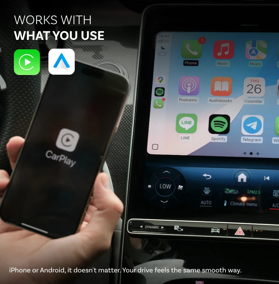 Ottocast Mini Pico 2in1 Wireless CarPlay Dongle Wireless Android Auto Adapter 5.0 Wifi Plug and Play for 98% of the Cars