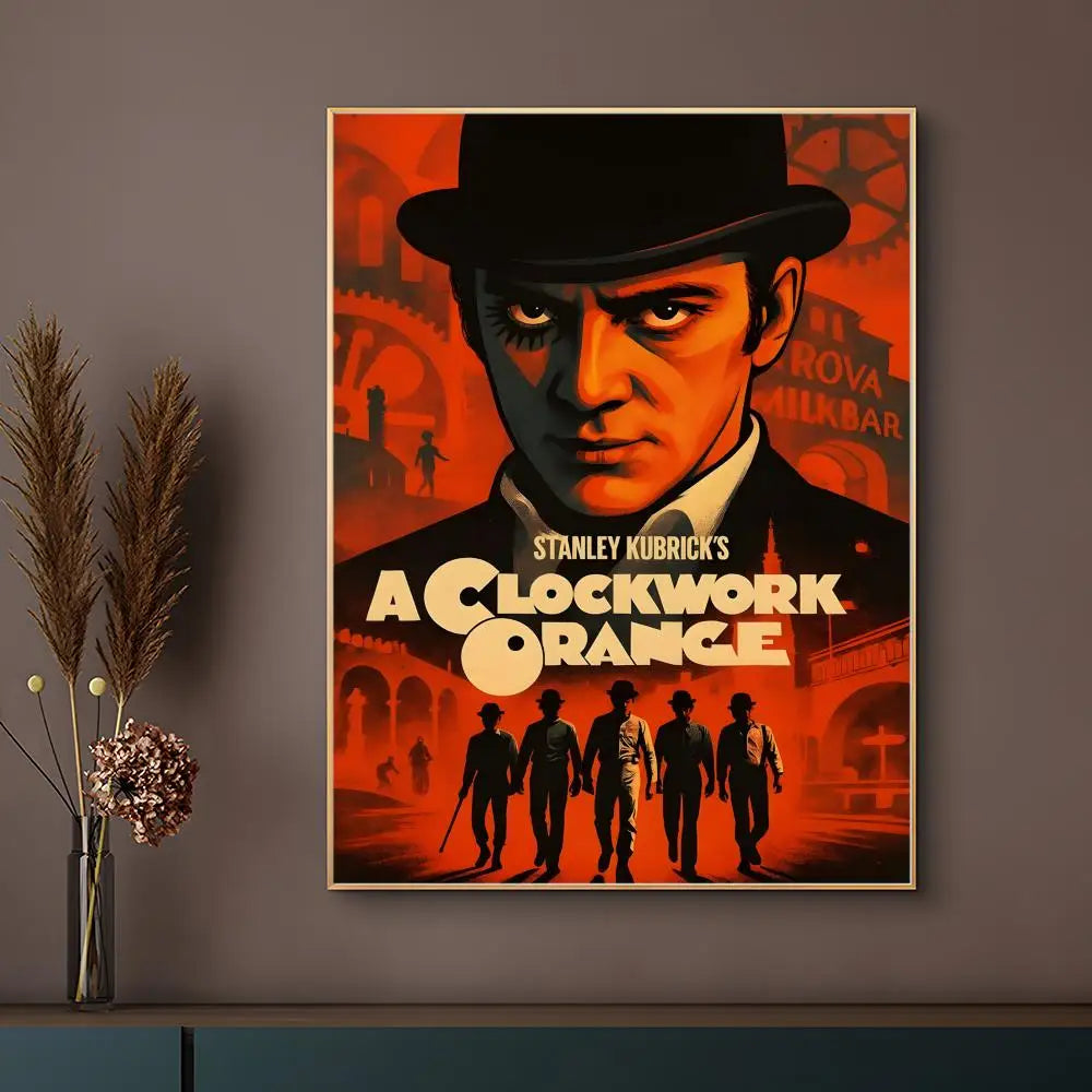 Classic Movie A Clockwork Orange Poster HD Waterproof Self-Adhesive Wall Art – Multi-Scene Use, Top Gift Pick