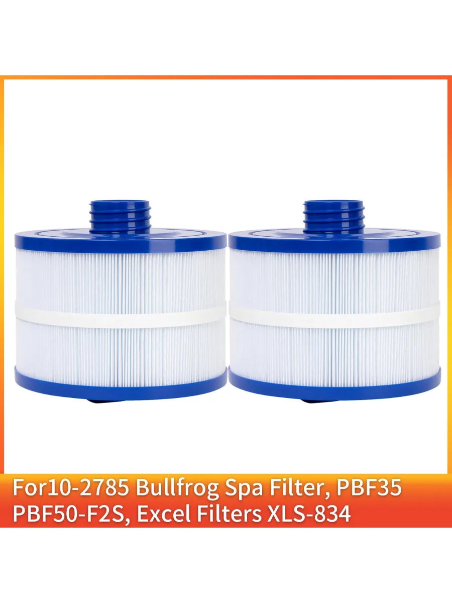 For POOLPURE 8CH-950 For 10-2785 Bullfrog Spa Filter, PBF35, PBF50-F2S, Excel Filters XLS-834, SAE Thread Bull Frog Spa Filter