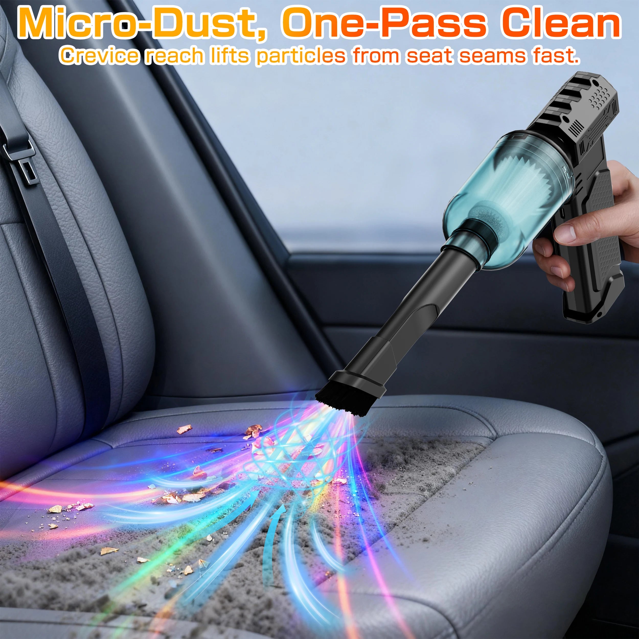Car Vacuum Cleaner Violent Jet Fan Blower Turbo Fan Cleaning Blowing Tools Hair Dryer Family Electric Air Duster Auto Accessories Dust Collector Outdoors Portable 150000RPM