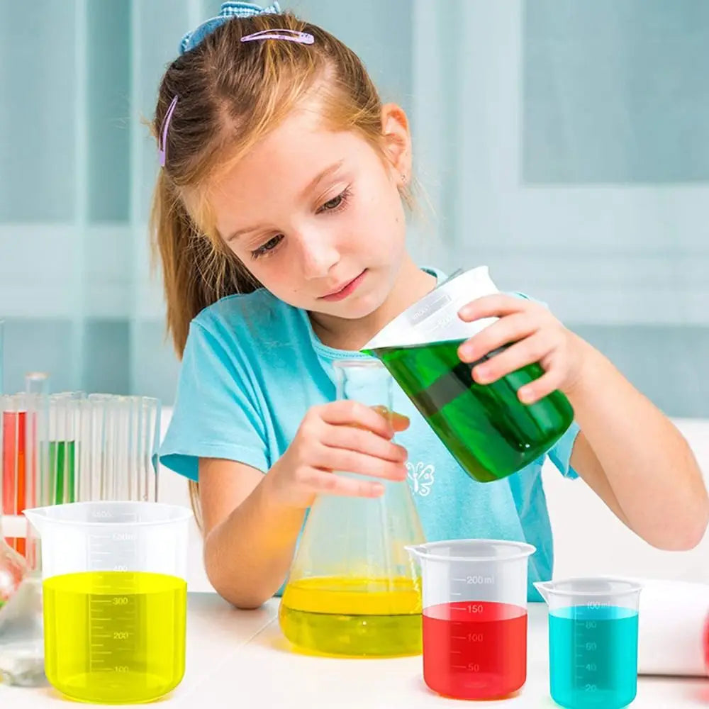 Portable Reusable Thickened Plastic Transparent for Kitchen Laboratory Test Mixing Cups Measuring Cup Graduated Cylinder Beaker
