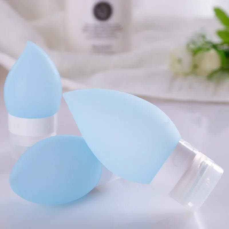 38/60/100ml Portable Refillable Travel Essential Silicone Toiletries Bottle for Shampoo Moisturizer Shower Gel Lotion Face Wash