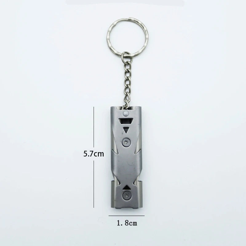 Survival Whistle Keychain–High Decibel, Outdoor Emergency Whistle, Camping&Hiking–Double Tube Design, Loud Safety Alarm Portable