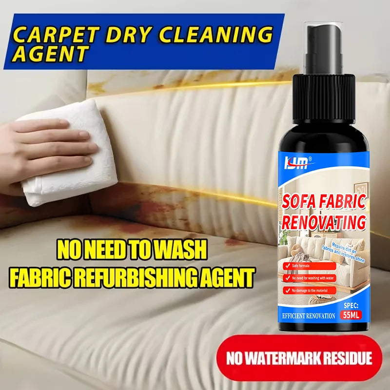 KJM Fabric Revitalizing Spray Instant Stain Removal No-Wash Needed Safe for Use on Sofas Carpets Mattresses Eco-Friendly Fabric