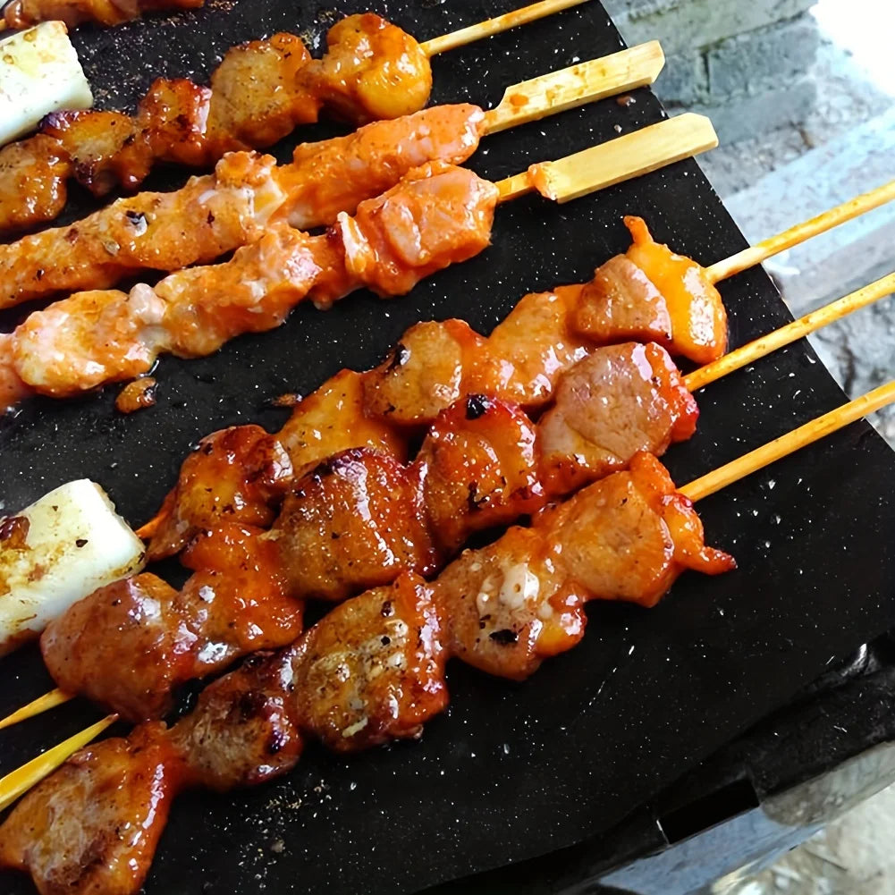 1pc BBQ Grill Mat Non-stick Mat Heat Resistant Grill Mat Outdoor Baking Reusable Barbecue Party Mat 40x33cm Grill Accessories