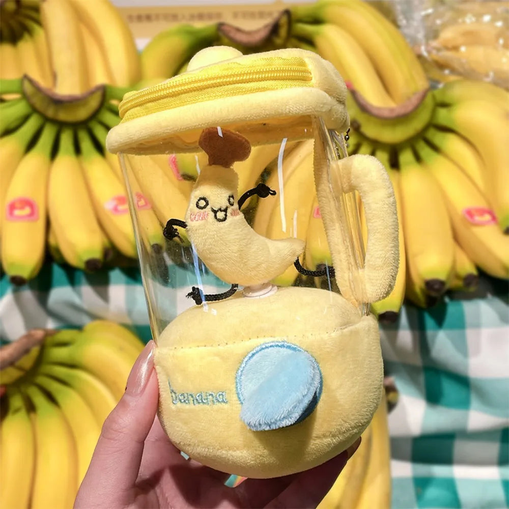 Cartoon Funny Carrot Juicer Plush Toy Drawstring Rotating Bag Pendants Carrot/Flower Blender Toy Stuffed Plush Toy Children Gift