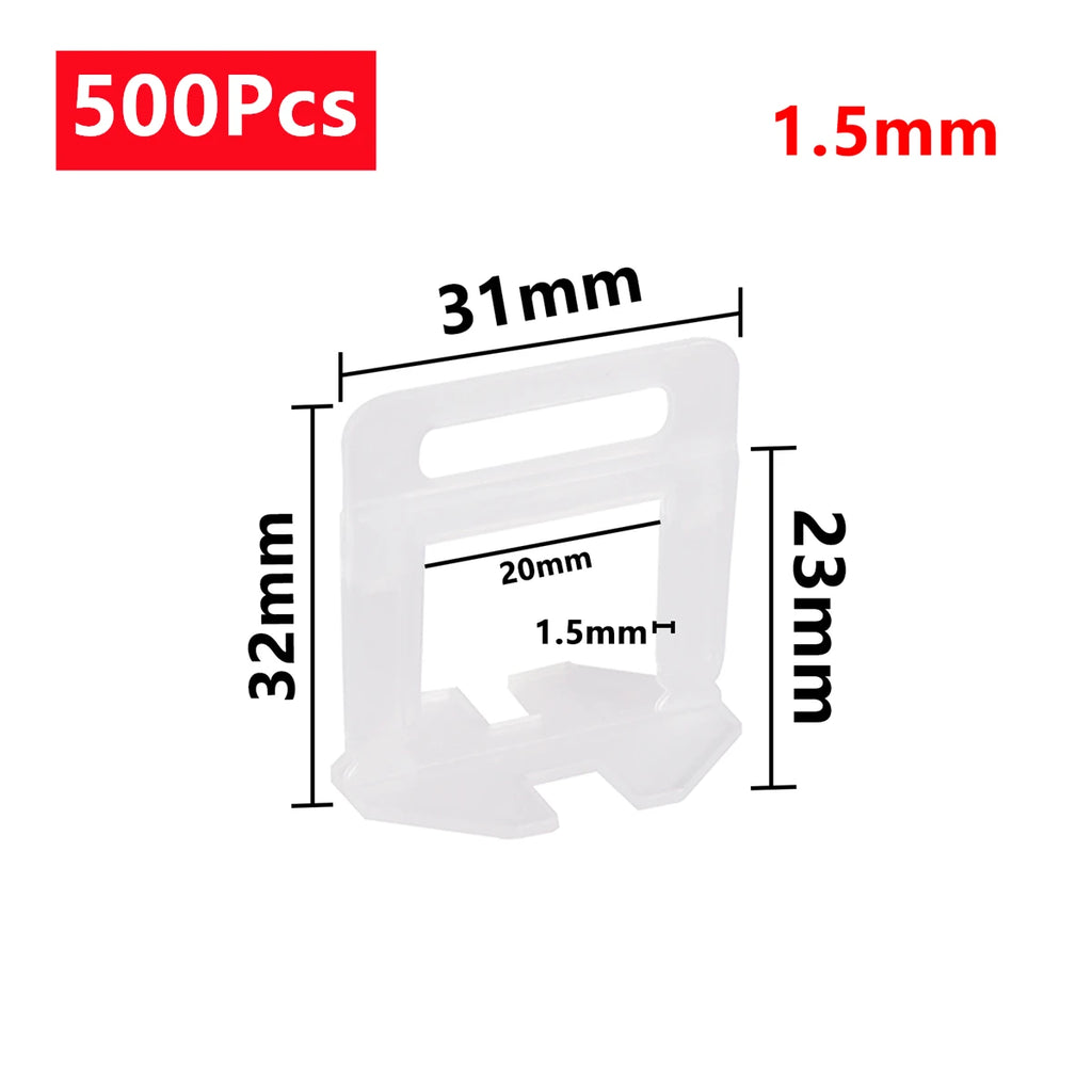 Plastic Tile Flat Leveling System Tools 100/200/500Pcs Tile Adjustment Clips Pliers Wedges Tile Laying Ceramic Wall Construction