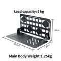 Heavy Duty Metal Foldable MOLLE Car Side Hanging Tray Off-Road SUV Camping Picnic Outdoor Travel Storage Serving Desk Gear Rack