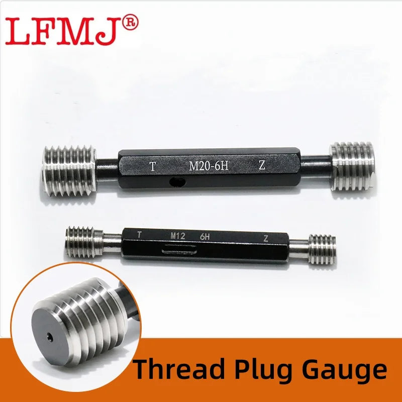 1pcs 6H M27-40 Steel Metric Screw Standard  Fine Thread Plug Gauge High Quality wholesale  X0.5 0.75 1.5 2  3 4 Measuring Tool