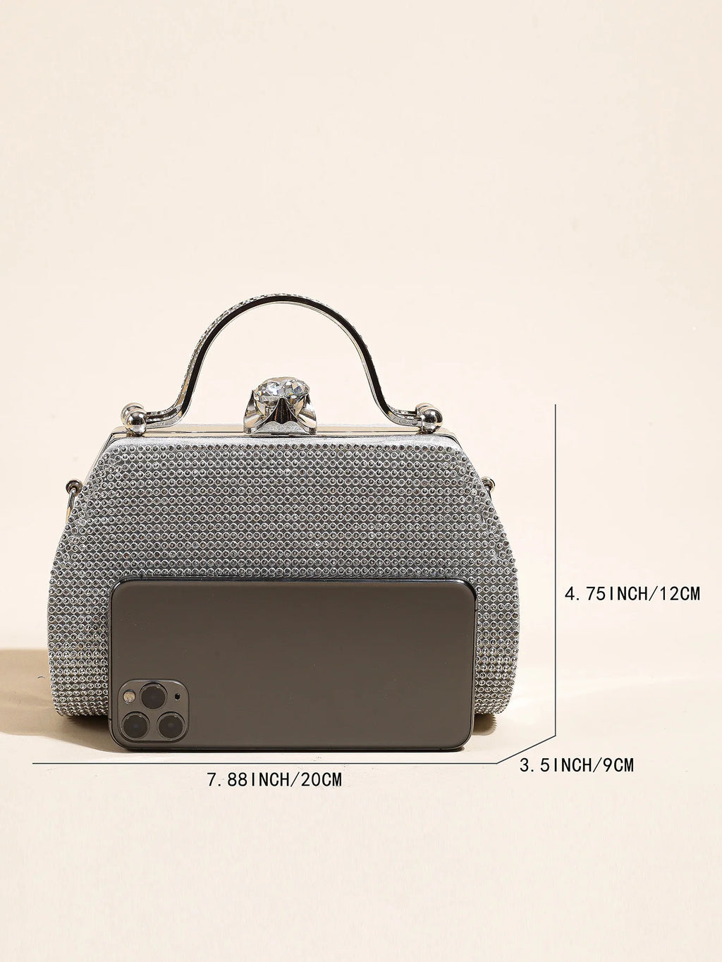 1 PC Glitter Women's Evening Bags Formal Party Clutches, Elegant Sparkling Crystal Clutch Purses Bride and Bridesmaid Handbag fo