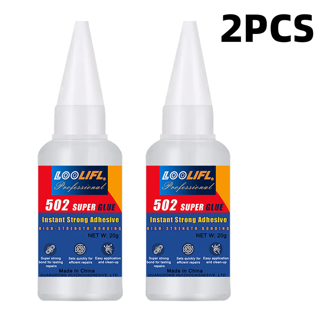 Loolifl Super Glue 1-25 Pieces 502 Strong Instant-Dry Cyanoacrylate Glue for Leather, Rubber, Wood, Metal, Strong Adhesive Liquid Tool Glue, Stable