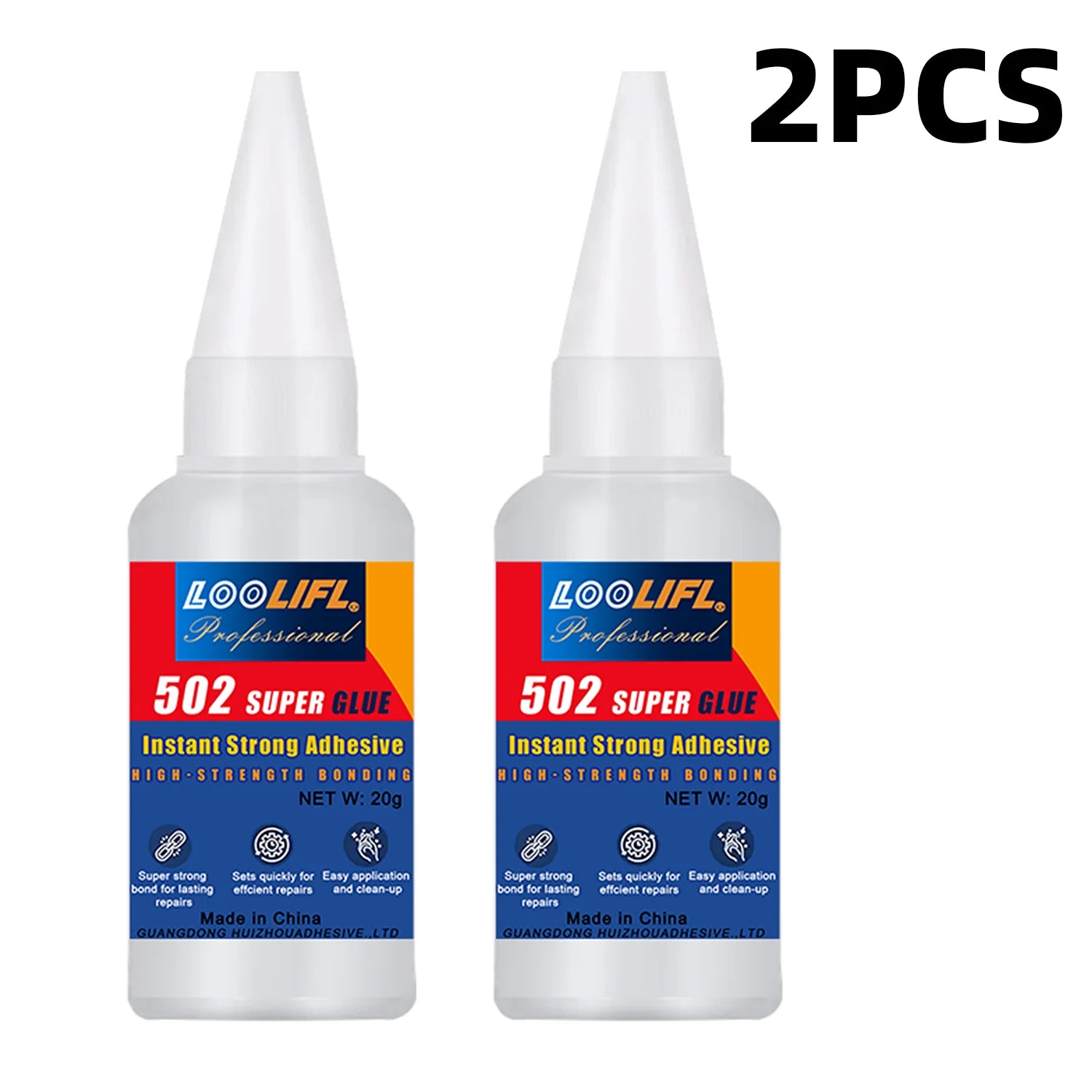 Loolifl Super Glue 1-25 Pieces 502 Strong Instant-Dry Cyanoacrylate Glue for Leather, Rubber, Wood, Metal, Strong Adhesive Liquid Tool Glue, Stable