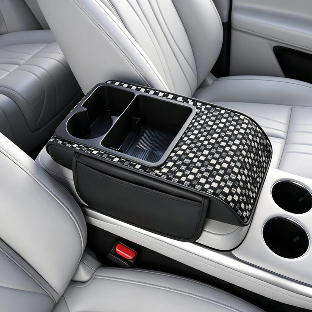 Universal Car Armrest Cushion with Storage Organizer, Soft Center Console Pad for Most Cars