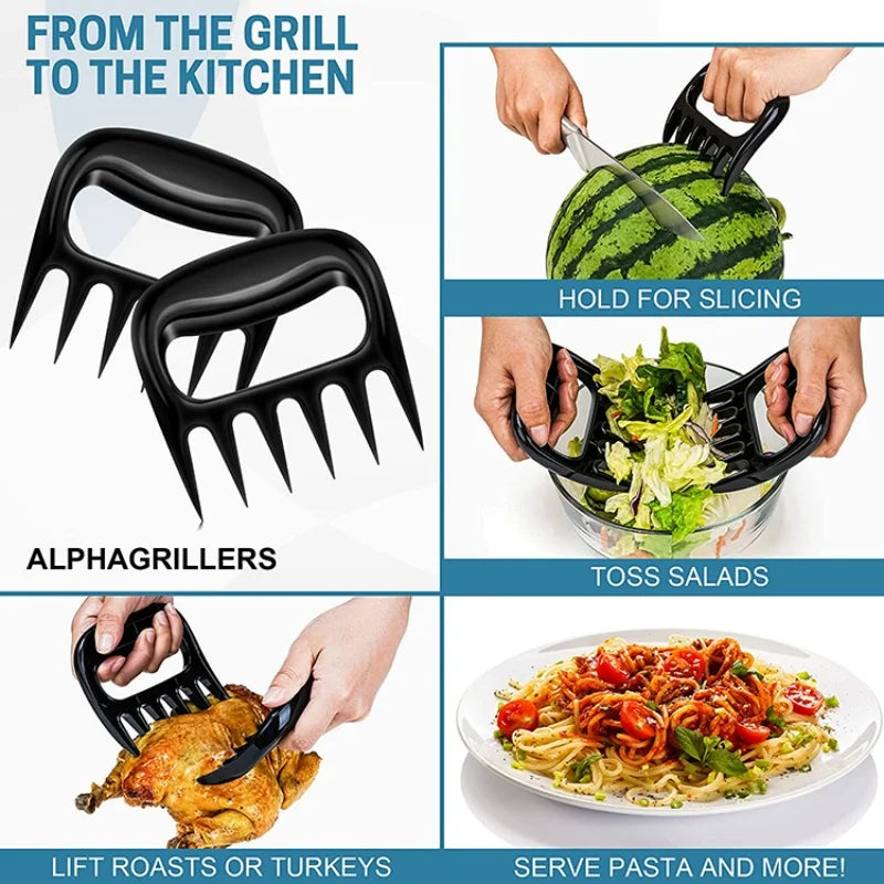 Meat Shredder Forks Multfunctional Bear Claw Barbecue Fork EasyClean Strong Pulled Pork Puller BBQ Kitchen Cooking Accessories ﻿