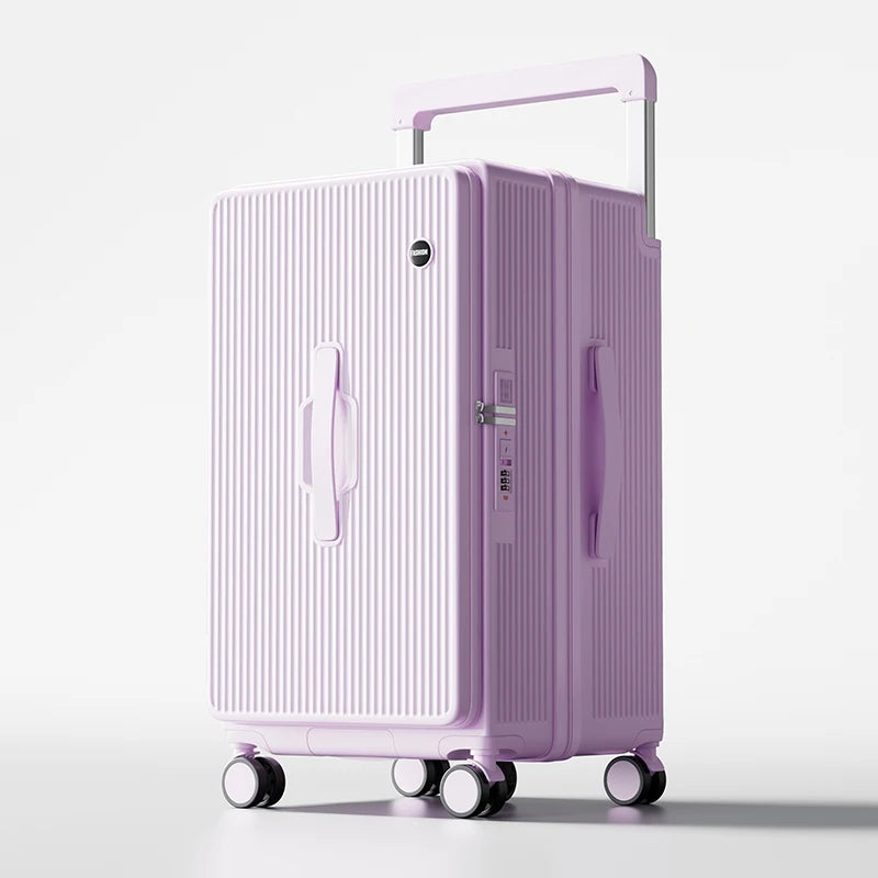 2026 New Luggage Large Capacity 28/32 inch Extra Large Thickened PC 1:9 Side Opening Deep Compartment Wide Handle Suitcase