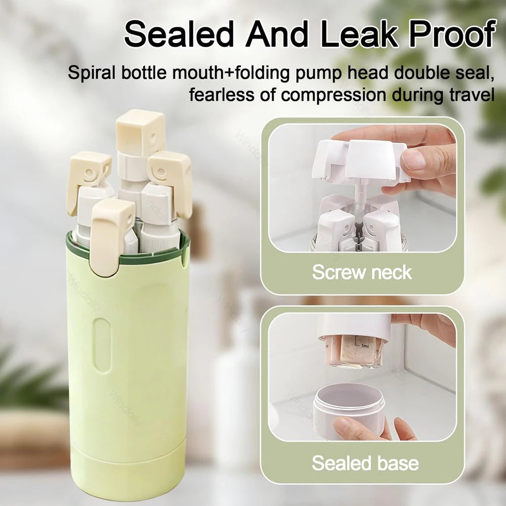 New 4 in 1 Travel Dispenser Portable Travel Bottles Leak Proof Leakproof Travel Container For Perfume Shampoo Conditioner Lotion