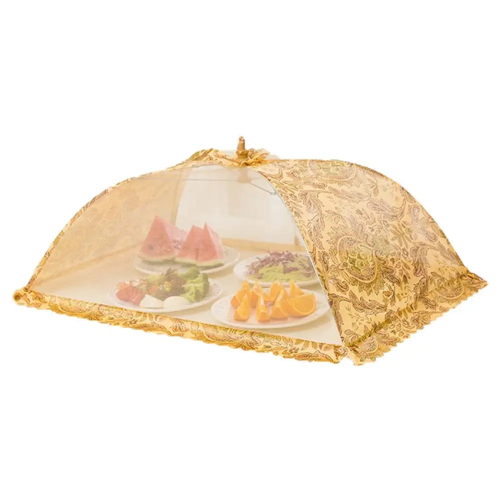 1 PCS Foldable Food Cover Breathable Lace Fabric Food Lid Creative Umbrella Shape Dish Tent For Dining Table