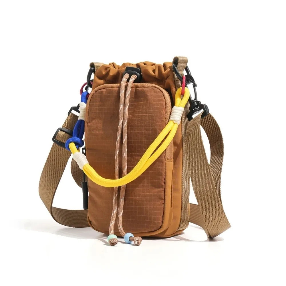 Fashion Simple Water Bottle Bag Colorful Large Capacity Phone Bag Waterproof Portable Crossbody Bag Outdoor Carrying