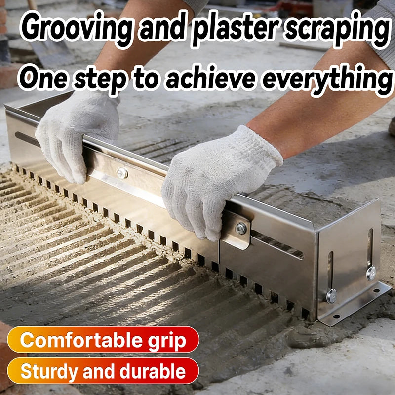 300-600mm Adjustable Notched Trowel Mortar Comb for Fast and Even Application of Adhesive on the Floor