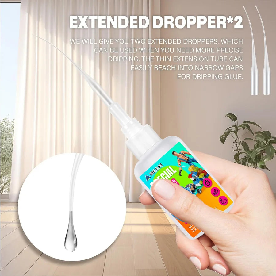 20g Instant Plastic Toy Repair Glue Strong Adhesive for ABS PVC PLA Acrylic Model Fixing Quick Dry Multi-purpose Bonding Glue