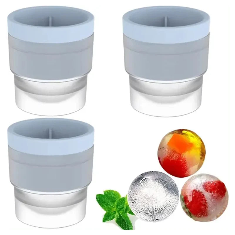 2025 NEW Cavity Whisky Silicone Ice Ball Maker Reusable Ice Cube Tray for Bar Home Ice Cube Mould with Lid
