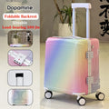 18"Hand Carry Luggage Portable Boarding Bagage 6 Wheels ZIPPER lock luggage Can Sit Down Kids Luggage