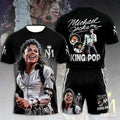 New Men's Summer Two-Piece Set Men's T-Shirt Top Shorts Set Men's Round Neck 3D T-Shirt Loose Casual