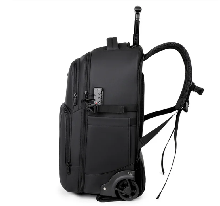2025 Men Oxford Waterproof Rolling Backpack Men Business Travel Trolley Bags Men Carry-On Hand Luggage backpack for Men Rolling