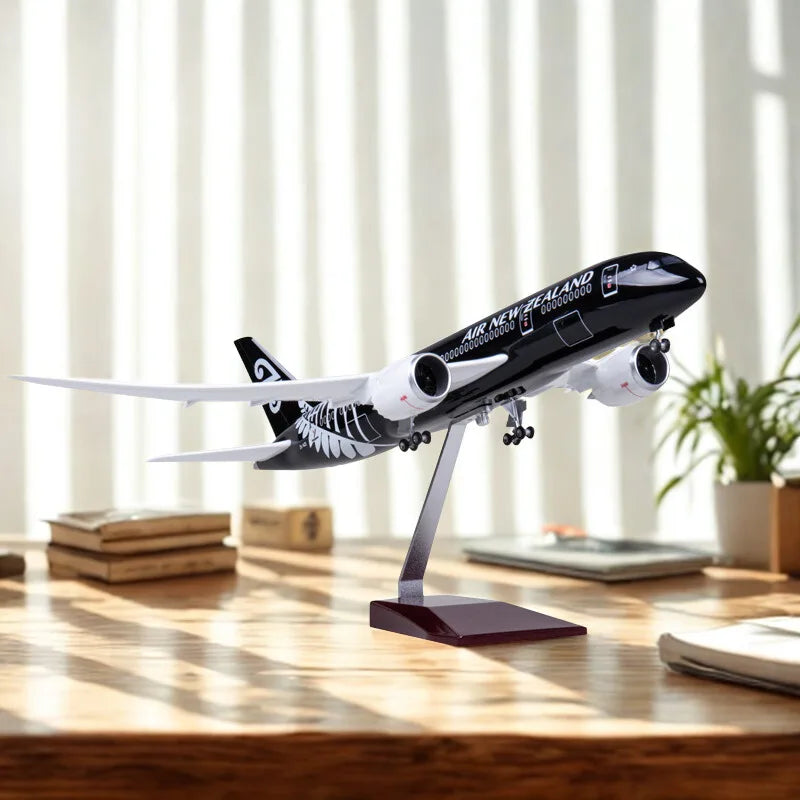 47CM Newzealand B787 Aircraft New Zealand Airlines Model W Light and Wheel Landing Gear Diecast Resin Plane Toy
