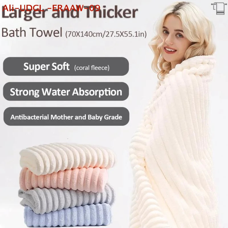 1PC 4 Color Quick Dry Premium Microfiber Bath Towel Absorbent Soft Bath Towel For Gift