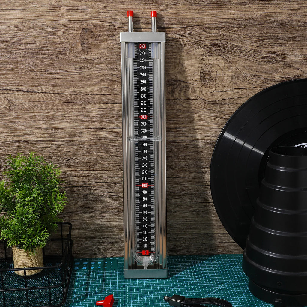Stainless Steel U Tube Manometer Pressure Gauge Vacuum Tube Tester 0-3000Pa High Accuracy Differential Pressure Meter