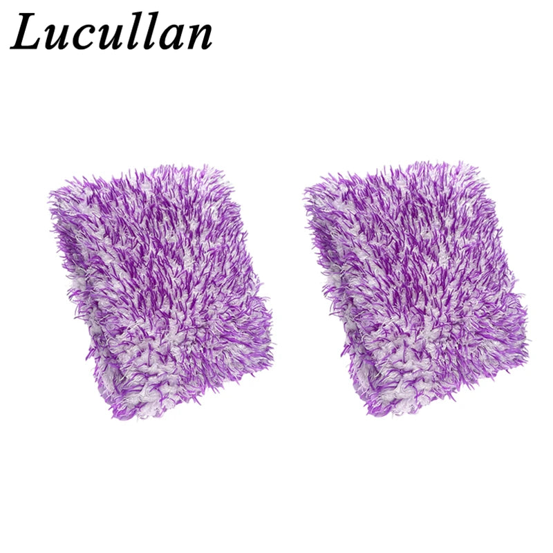 Lucullan Purple NO LOGO Car Wash Pad No Cuff With Opening On One Side to Become Mitt